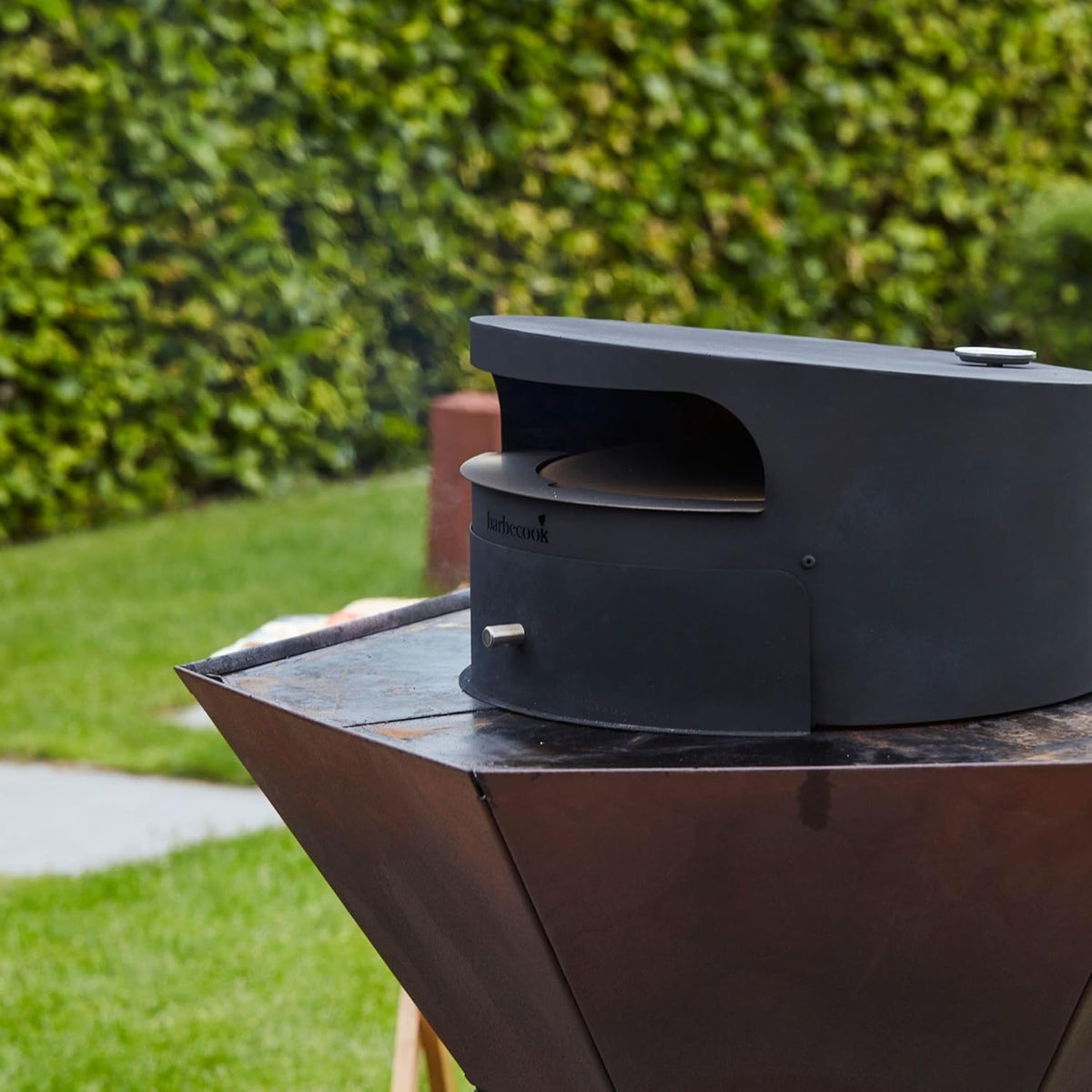 Barbecook pizza oven houtgestookt Dynamic centre 36 cm kookoppervlak, compatibel met openhout bbq Nestor, 51,5 x 46 x 27,5 cm