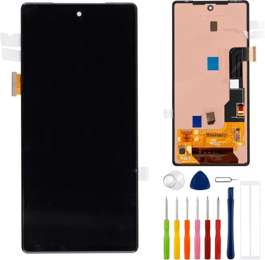 Vervangend lcd-display, compatibel met Google Pixel 7A GWKK3 GHL1X 6,1 inch lcd-display, touchscreen, montage met tools, ondersteuning voor vingerafdruk (met frame)