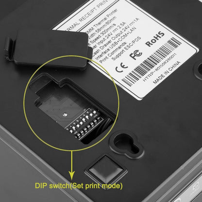 Thermische bonprinter – Kassabonprinter, bonprinter, ticketprinter, thermoprinter – Zwart – 300 mm/s printsnelheid – Automatisch snijmes