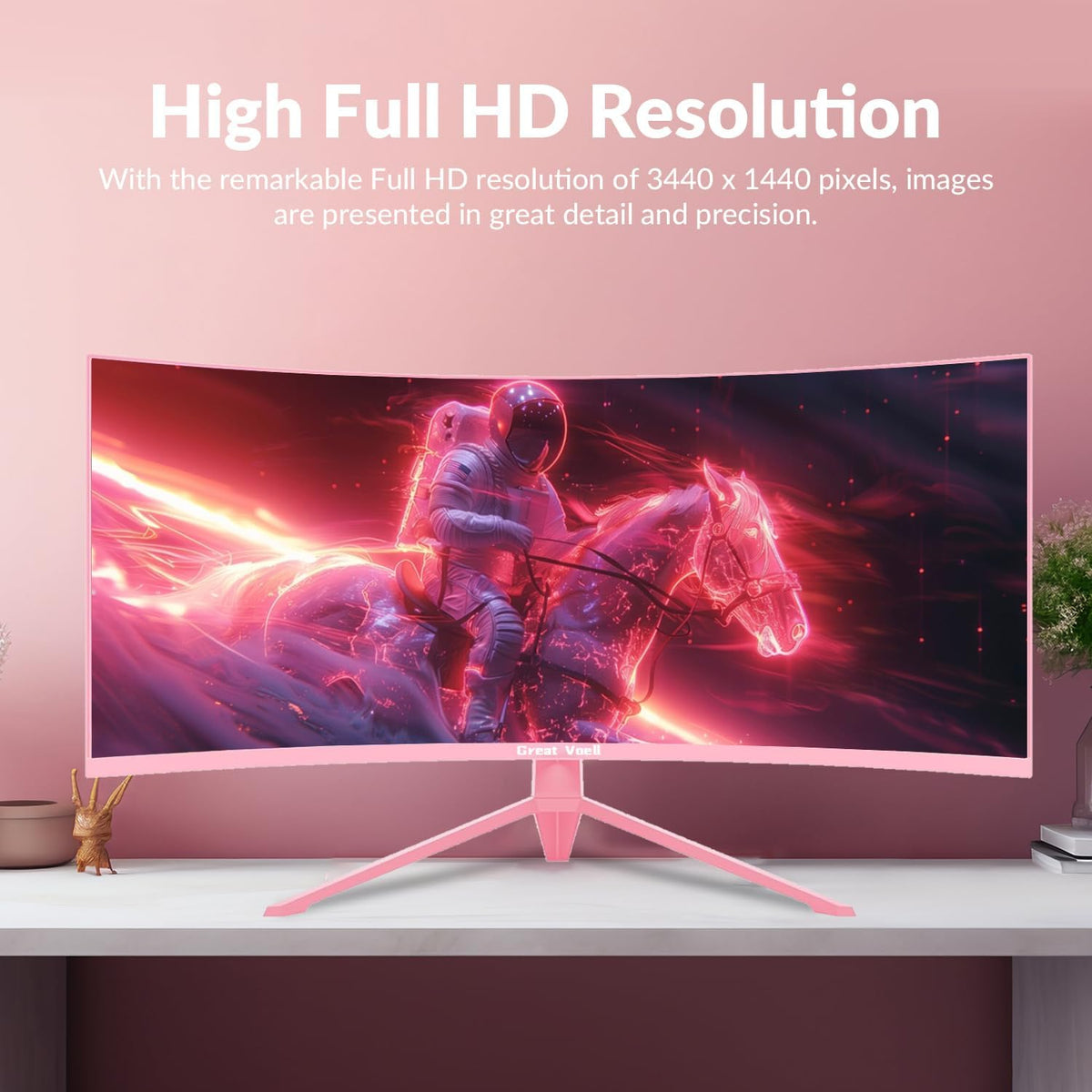 Gaming Monitor, gebogen, 86,4 cm (34 inch), 4K, 165 Hz, 1500R, HDR10, FreeSync, 4000:1, snelle installatie, groot kleurenpalet