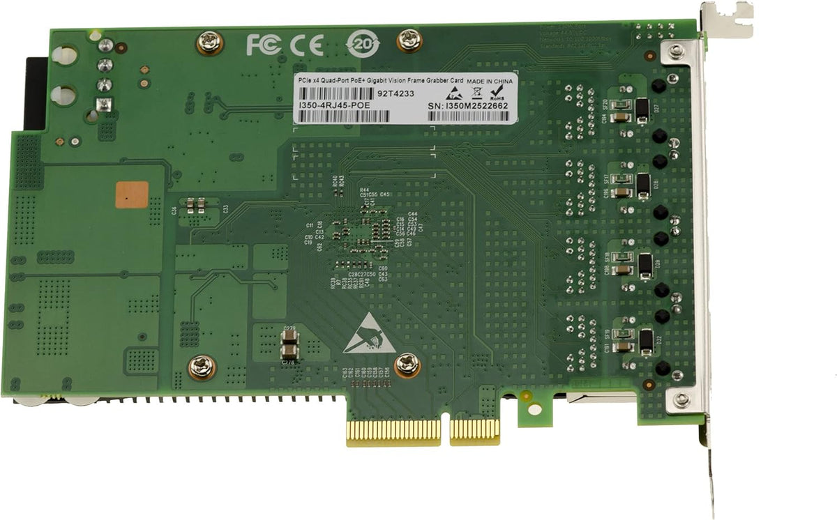 KALEA-INFORMATIQUE Netwerkcontroller kaart met 4 Gigabit Ethernet RJ45 LAN poorten op PCIe x4. Power Over Ethernet PoE+ 30W met Intel I350-chipset