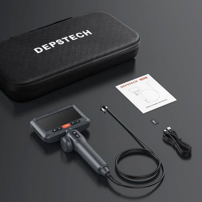 DEPSTECH Endoscoopcamera met licht, 210 graden draaibare inspectiecamera, 1,5 m, waterdichte slangencamera