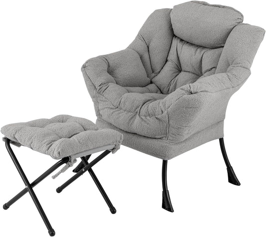 Relaxfauteuil – Relaxstoel – Fauteuil – Loungestoel – Zitstoel – Royaal Formaat – Zachte Sherpa Bekleding