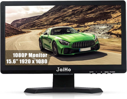 JaiHo Monitor, 39,6 cm (15,6 inch), 1080p, led-display (1920 x 1080), FHD 1080p, 60Hz, ingebouwde luidspreker, voor pc, CCTV, beveiligingscamera, zwart