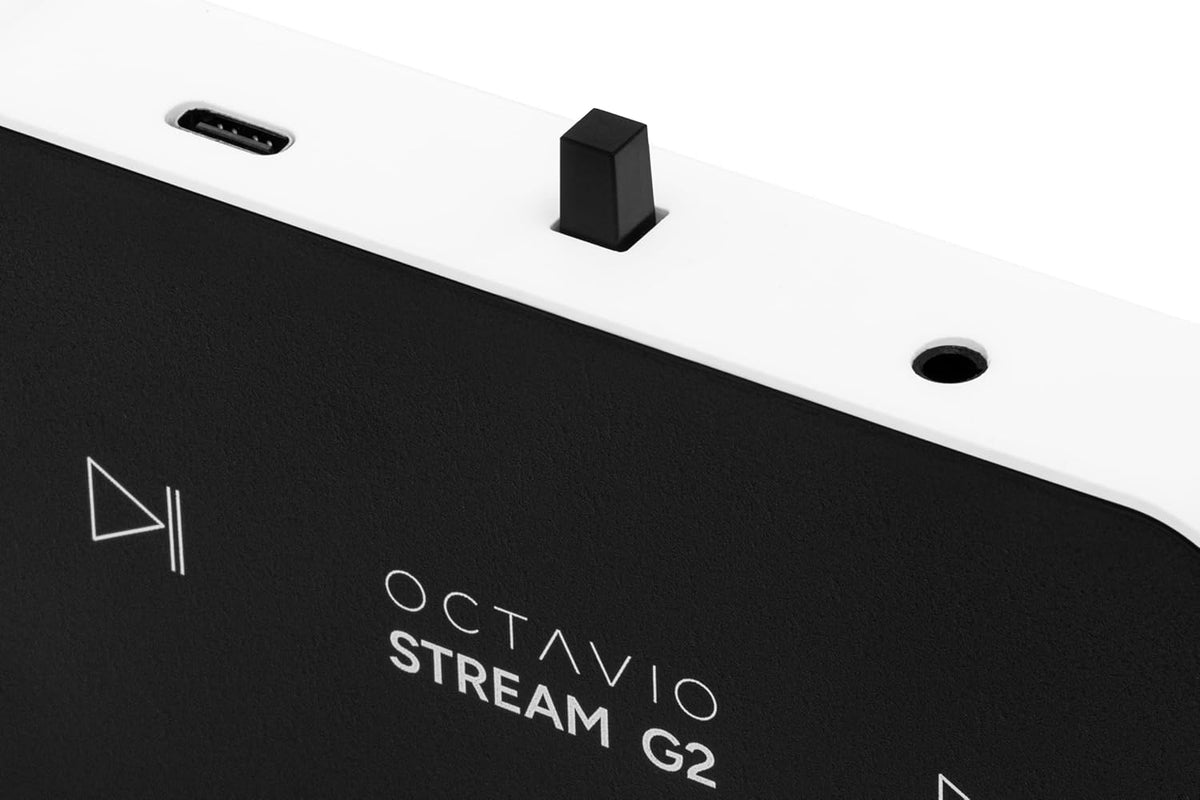 Octavio Stream G2 wifi-audiostreamer, compatibel met Google Cast 2.0, AirPlay 2, Qobuz, Spotify, Tidal, Deezer, Amazon, Muziek, Youtube Music, Hi-Res, Multiroom, Radio (mini-Toslink kabel -