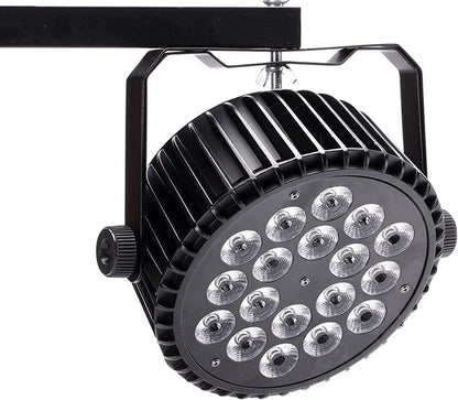 DMX RGBW podiumlamp, 4 stuks, 18 leds, DJ-effect, met stroboscoop/stem/DMX512, bediening van modi, 8 kanalen, lichtspelletjes voor DJ Disco Bruiloft Club