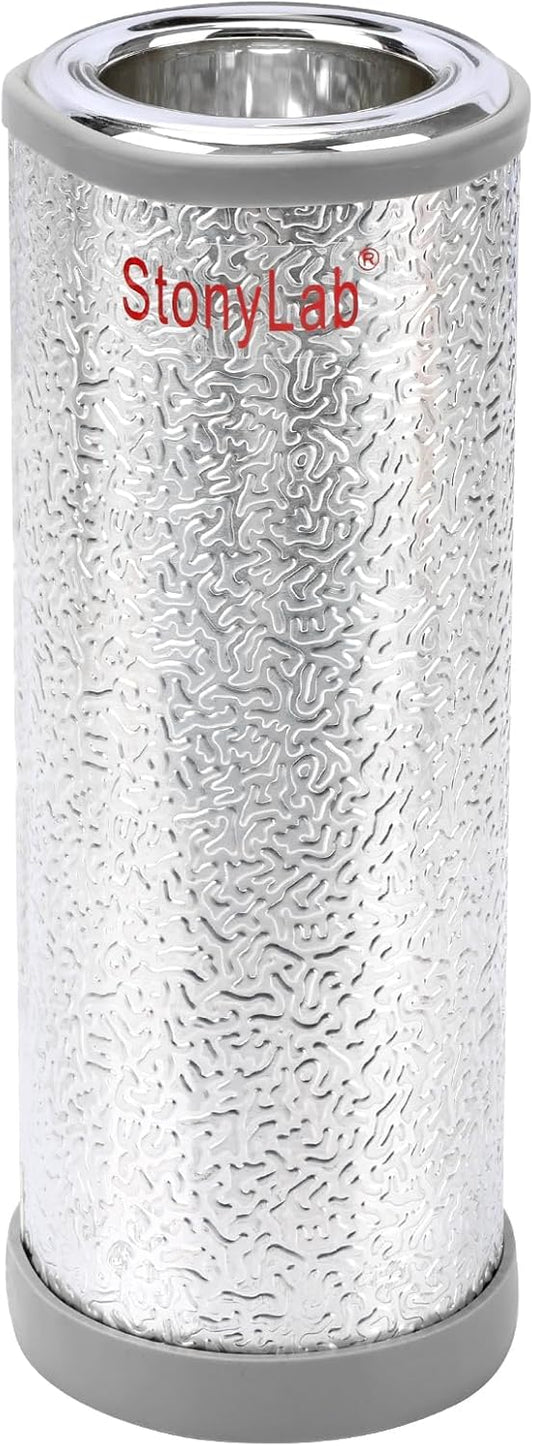Dewar-Kolf – Dewarfles – Cryogene Kolf – Laboratoriumkolf – Vloeibare Stikstof Kolf – 350 Ml Cilindrisch – Dubbelwandig Borosilicaatglas Met Aluminium Basis