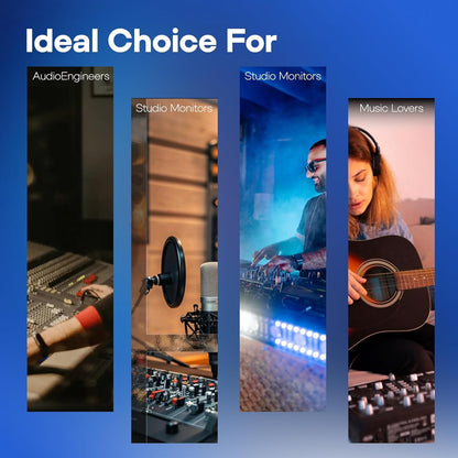 Linsoul Kiwi Ears Orchestra Lite Performance Custom 8BA in-Ear Monitor IEM met Afneembare 4-aderige 7N Zuurstofvrij Koper OFC-kabel, Handgemaakte Faceplate voor Audiofiele Studiomuzikant(Blauw)