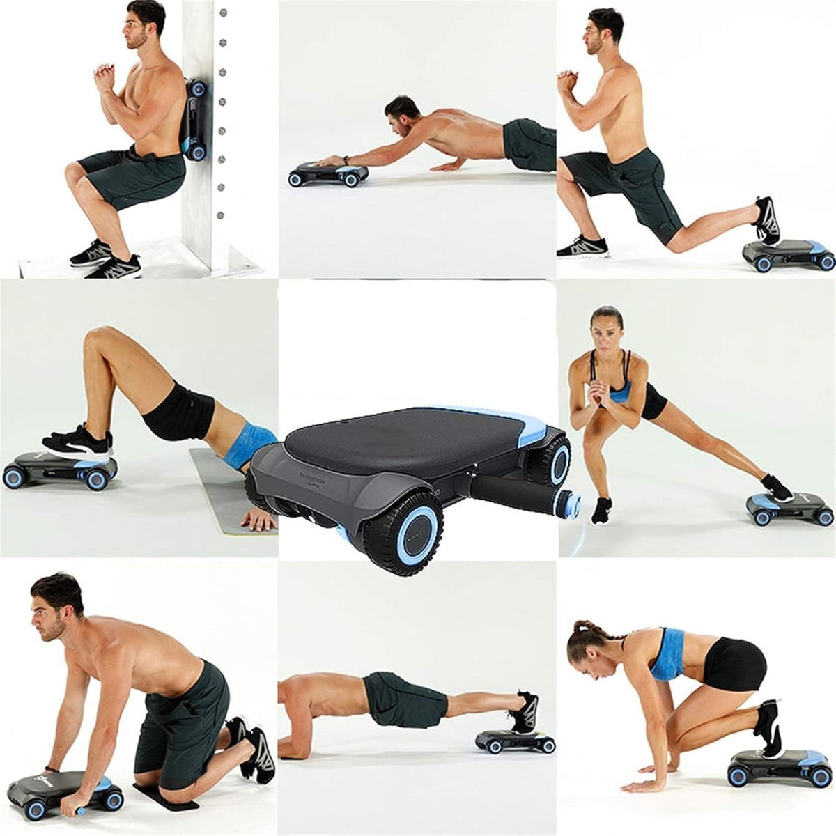 Abdominal Fitness Equipment/Home Gym Abdominal Wheel/Abdominal Wheel With Knee Pads/For Abdominal Muscle Training (Color : Green) - QUORE