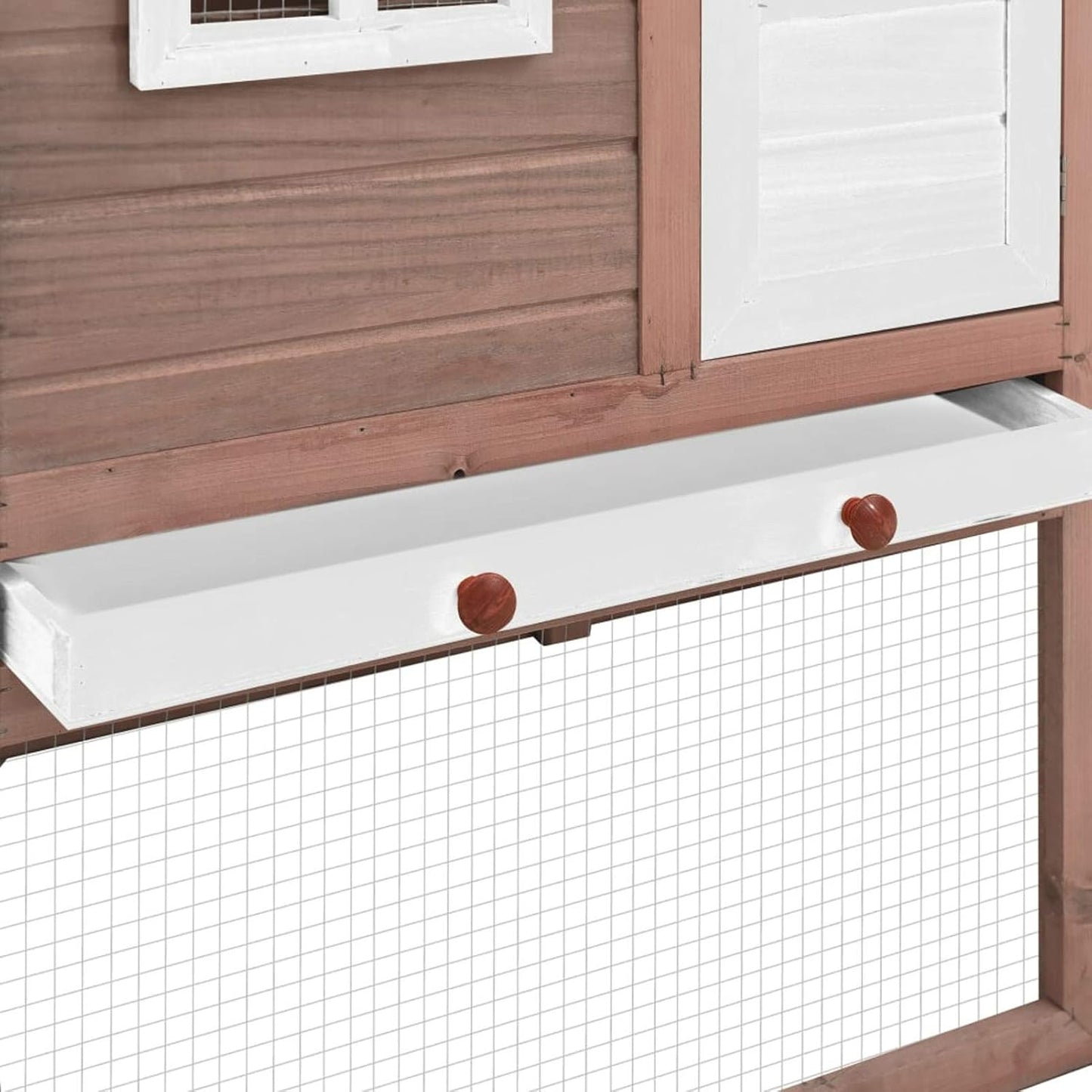 Kippenhok – Kippenverblijf – Kippenren – Pluimveehok – Konijnenhok – Stevig Dennenhouten Houten Kippenhok – Waterafstotend Polyester Dak – Ruime Nestkast
