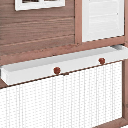 Kippenhok – Kippenverblijf – Kippenren – Pluimveehok – Konijnenhok – Stevig Dennenhouten Houten Kippenhok – Waterafstotend Polyester Dak – Ruime Nestkast