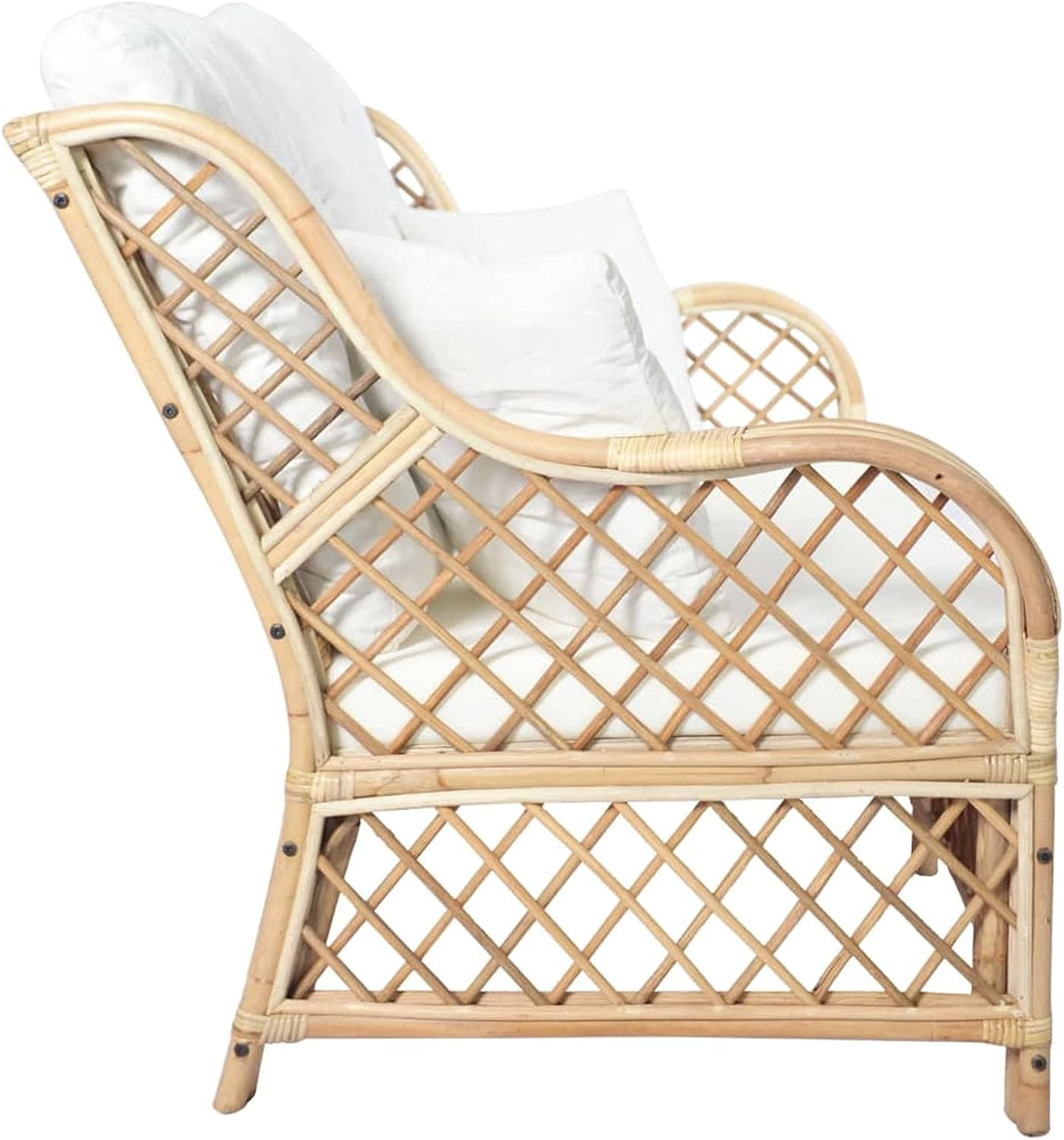 Tidyard 2 Seater Rattan Sofa Garden Furniture Garden Chair Rattan Sofa for Patio - QUORE