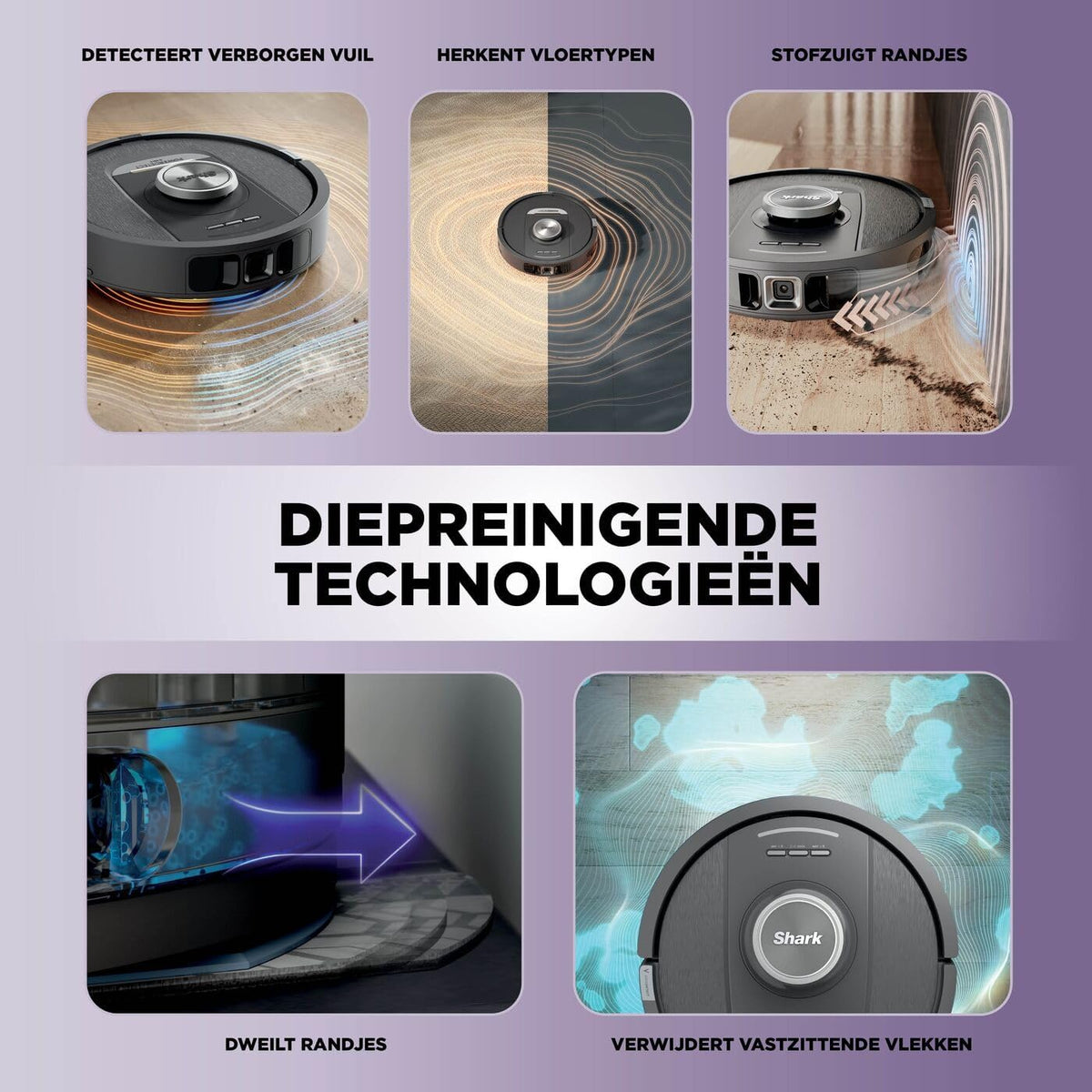 Robotstofzuiger – Robotstofzuiger en dweil – Robotstofzuiger dweil – Zelflegende robot – Robotstofzuiger zonder zak – 2-in-1 Zelflegende & Zelfreinigende Basis – LiDAR Navigatie met NeverStuck Technologie – Bianco/Moka