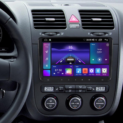 Android autoradio, 9 inch, dubbele DIN – Apple Carplay radio, Android Auto Display VW Golf 6 Radio – IPS Car Display Bluetooth DSP GPS Navi voor VW Golf 5 6 Polo 6R Passat Touran Caddy Seat