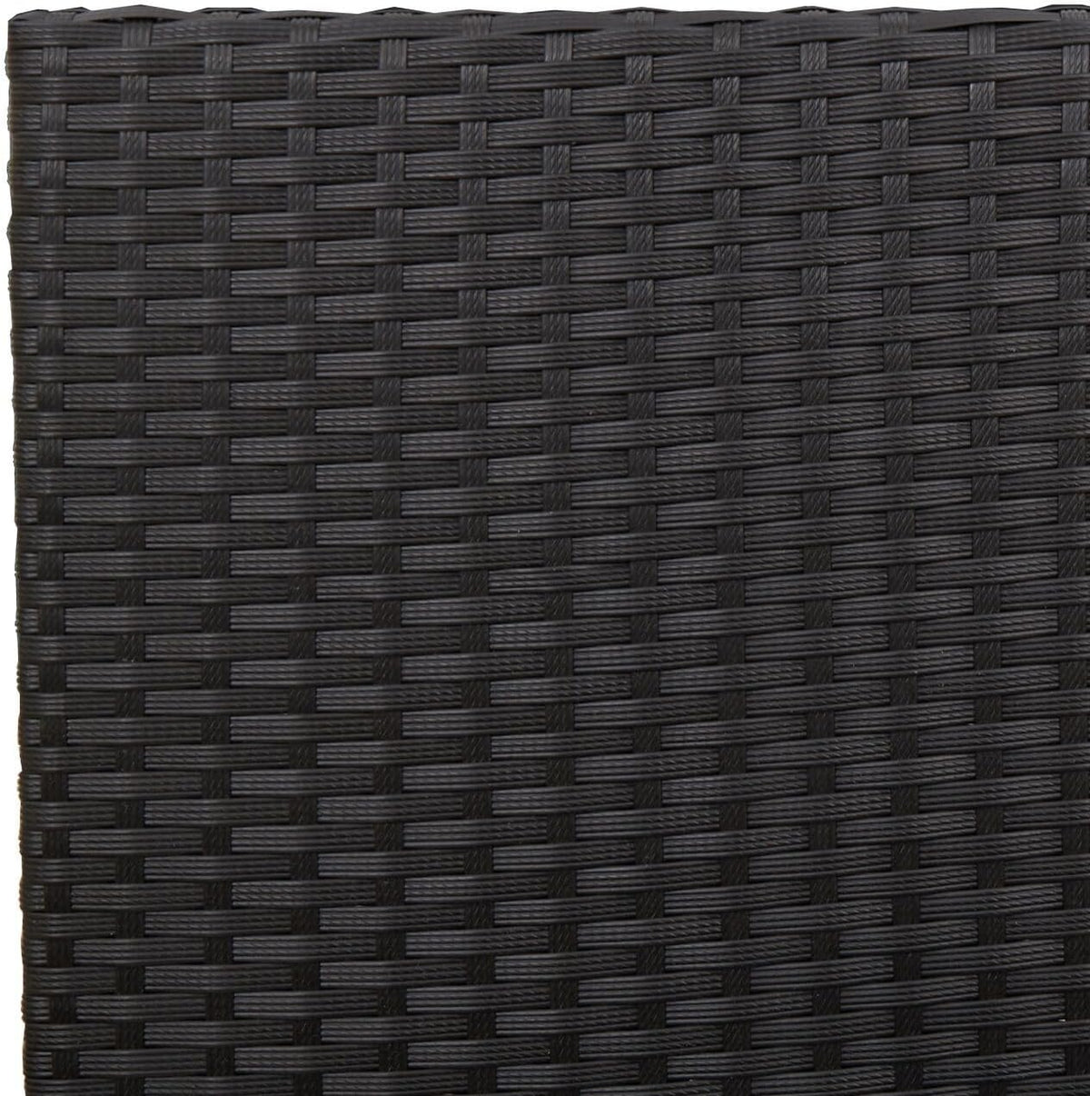 Stackable Garden Chairs Set of 2 Rattan, Polyester, Black for Patio, Balcony, Outdoor Furniture, Comfortable and Durable, Space-Saving Design - QUORE