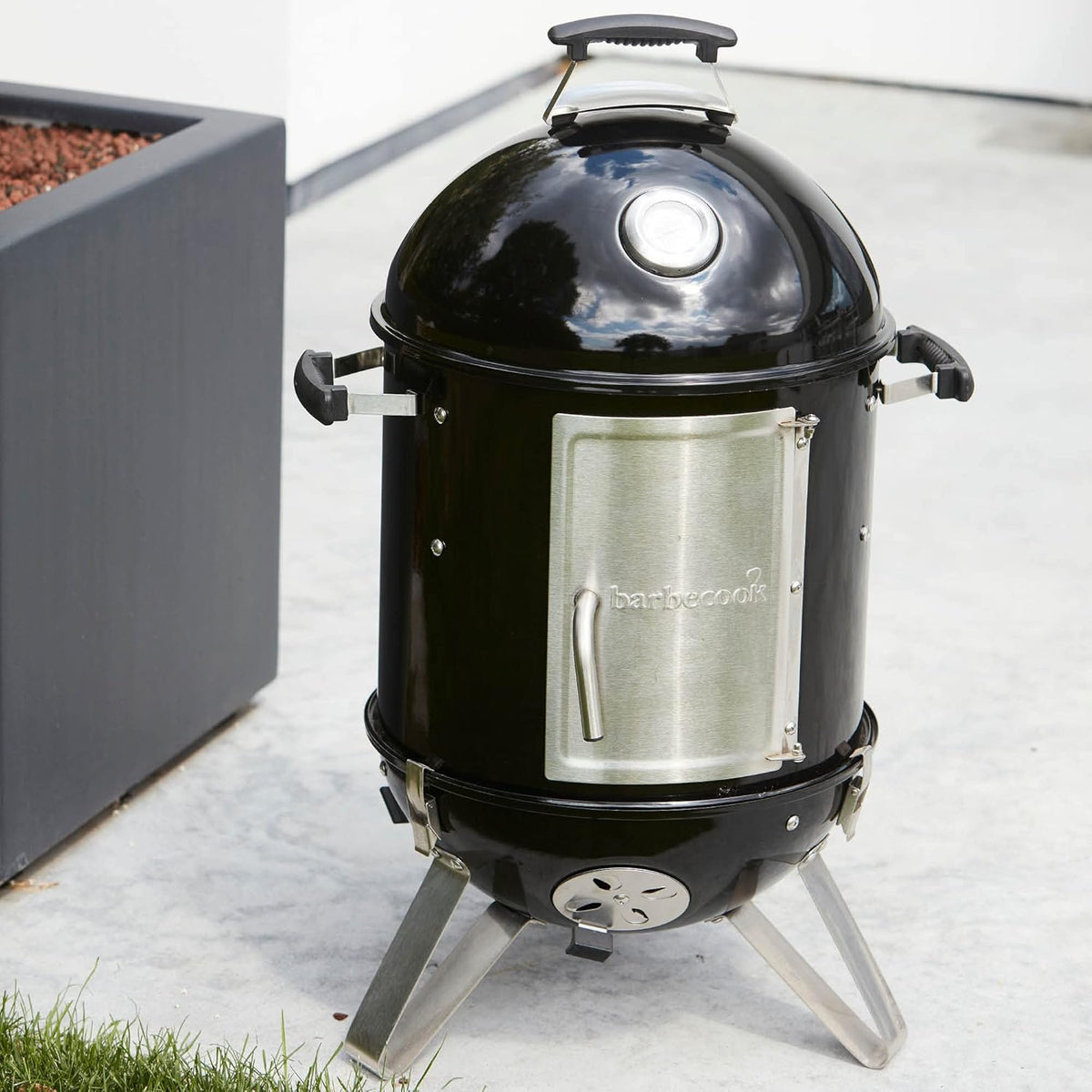 Barbecook rookoven Oskar S uit email zwart 40cm 43.5x55x88cm