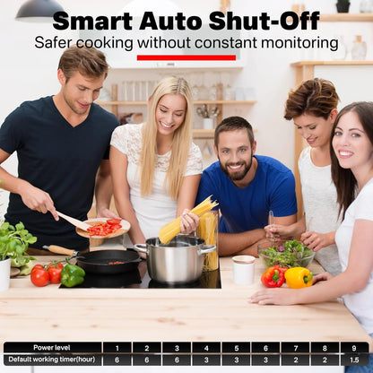 60cm keramische kookplaat 4 zone, 6000W elektrische kookplaat, slider touch control, enkele zone verwarming, ingebouwde kookplaat
