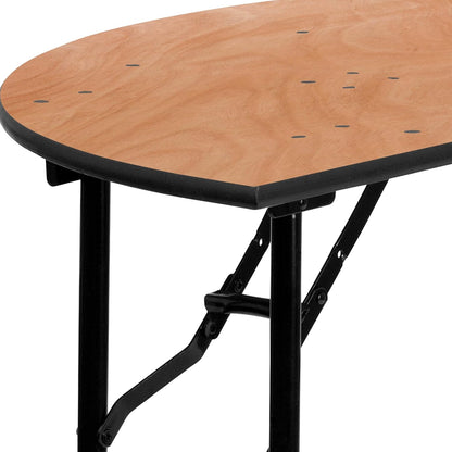 Flash Furniture 48'' Half-Ronde Houten Vouwen Banket Tafel