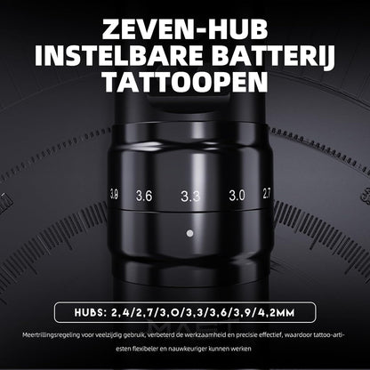 Draadloze Tattoo Pen – Tattoo Machine – Rotatie Tattoo Gun – Tattoo Pistool – Professionele Tattoo Tool – 7 Instelbare Slaglengtes – 2000mAh Batterij Met OLED Display