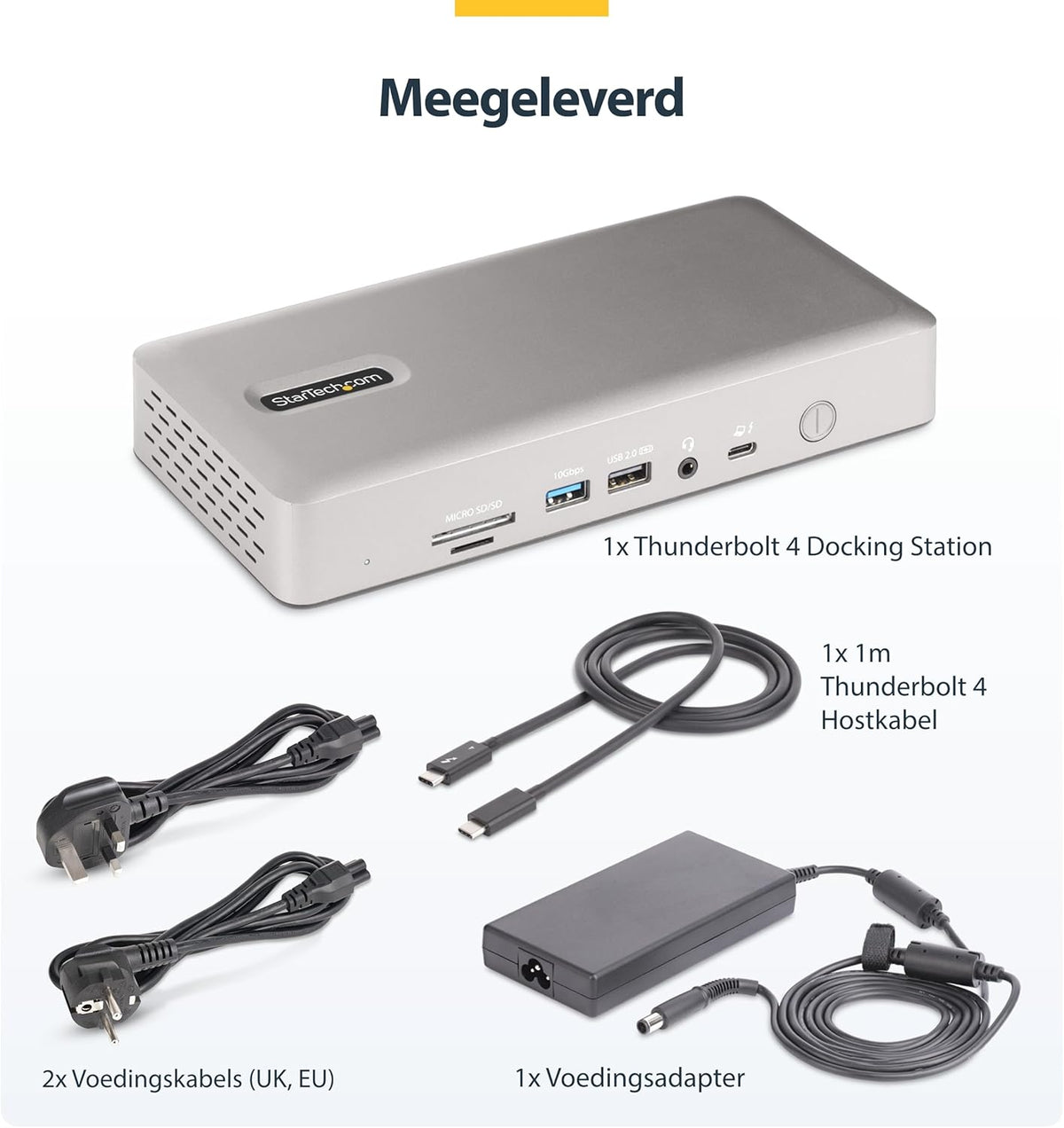 StarTech.com Universeel USB4 & Thunderbolt 4 Docking Station, Quad Display op Windows, Dual Display op MacBook, HDMI DP Dock met 98W Laptop Charging