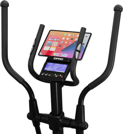 Zipro Ellipse Trainer Wave Ellipse Trainer, Up to 120 kg, Home Cross Trainer Cardio Training Device, Exercise Machines, Exercise Bike, 32 Resistance Levels, Bluetooth, iPad Holder - QUORE