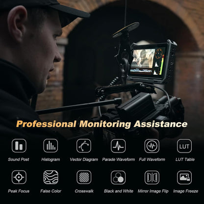 VILTROX DC-X3 DCX3 camera Field Monitor Touchscreen 2000Nit 4K 6 inch HDMI camera monitor met batterij Full HD 1920x1080 IPS 3D LUT met zonnekap, opbergtas voor Sony Canon Nikon DSLR