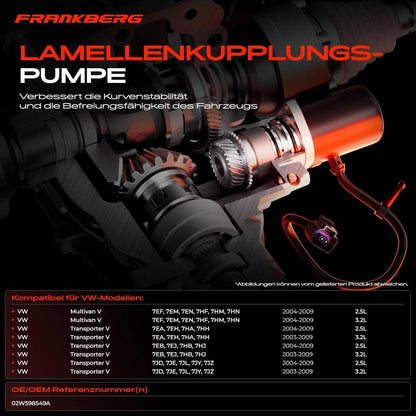 Voorlaadpomp – Hydraulische Voorlaadpomp – Voorpomp – Opvoerpomp – Hydraulische Pomp – 4x4 2.5L / 3.2L 2003 t/m 2009 – 2 Polige Aansluiting – Montage Achteras