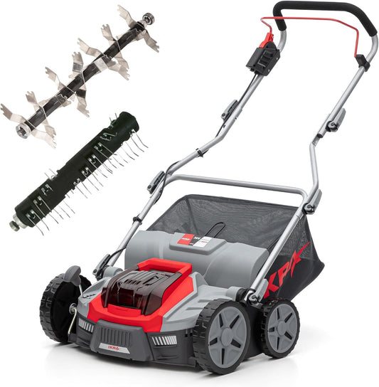 IKRA 36V accu 3in1 verticuteermachine gazonbeluchter IB-SR 36, 45l grasvanger, werkbreedte 36cm, compatibel met Bosch - QUORE