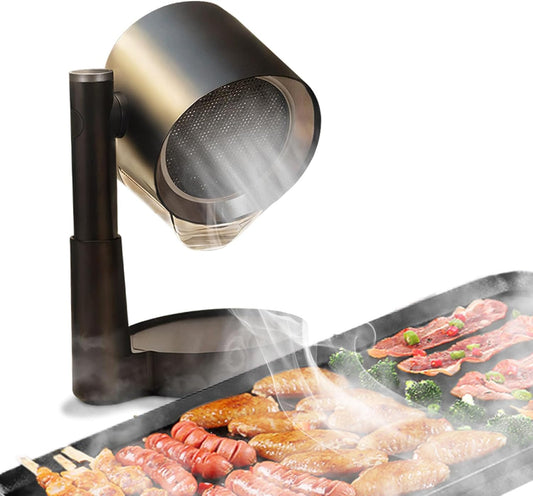 Mobiele afzuigkap, mini voor keuken, draagbare afzuigkap met hoogteverstelling en 3 snelheden, convectie-werking zonder afvoerslang voor inductie, BBQ, camper