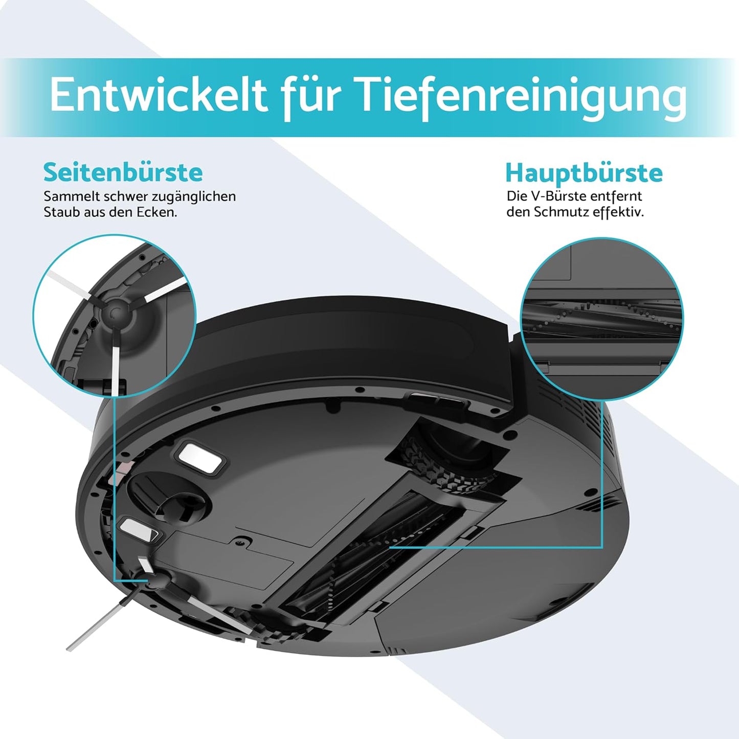 Robotstofzuiger – Stofzuigrobot – Automatische Stofzuiger – Robotreiniger – Robotvacuum – 5000 Pa Zuigkracht – 160 Min Batterijduur