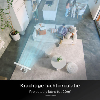 Bladloze Torenventilator Duifgrijs – Torenventilator, Ventilator, Bladloze Ventilator, Koelventilator – Tot 20 Meter Luchtbereik – 10 Snelheden, 180° Oscillatie