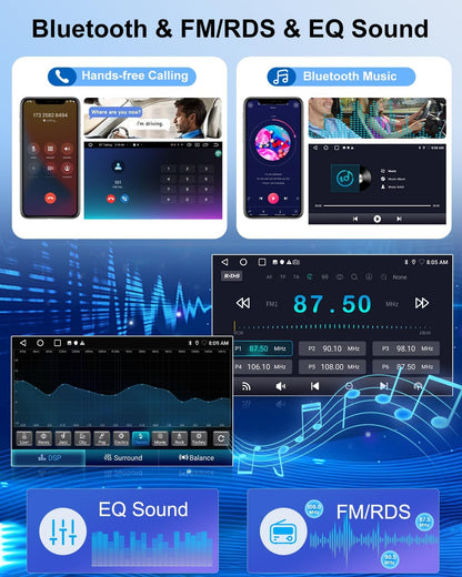NHOPEEW 2+64G Android 13 Car Stereo voor KIA Rio 2012-2015 met Wireless Carplay & Android Auto - WiFi GPS Mirror Link Stuurwielbediening FM RDS Split Screen 32EQ + Back-up Camera