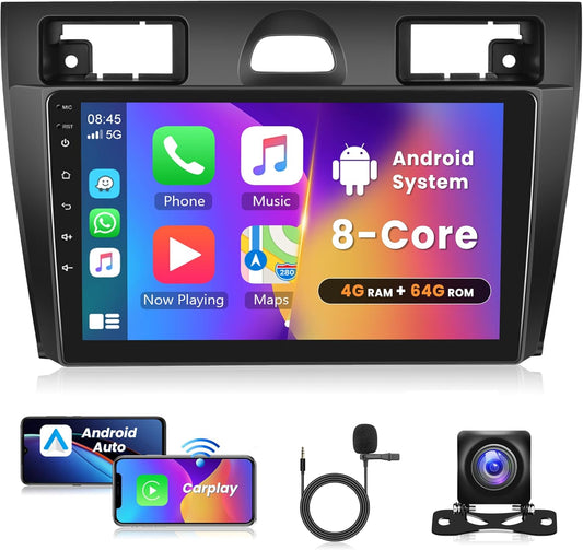 Android Autoradio – 2-DIN Multimedia Systeem – Navigatie Radio – Touchscreen Headunit – 9 Inch Scherm – Android 13 – Apple CarPlay & Android Auto Draadloos