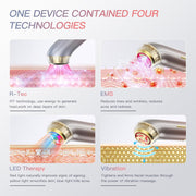 Lichttherapie - Rood Licht Therapie - LED-Therapie - 6-in-1 Hoogfrequent EMS-Gezichtsapparaat - Gezichtsradiofrequentieapparaat - met RF-Functie - Anti-Aging - Anti-Rimpel - Gezichtsmassager- Diepe Reiniging - voor Huidverzorging - Roze