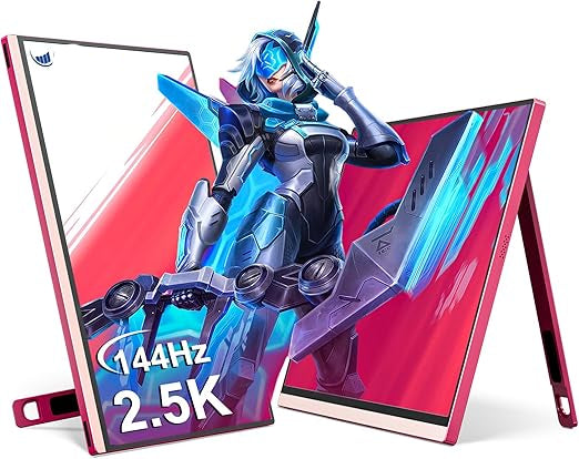 16 Inch Draagbare Monitor – Portable Scherm – Mini Monitor – Laptop Extensie – Gaming Monitor – 2.5K Resolutie 2560x1600 – 144Hz Verversingssnelheid met USB-C En Mini HDMI – Slank En Lichtgewicht Design