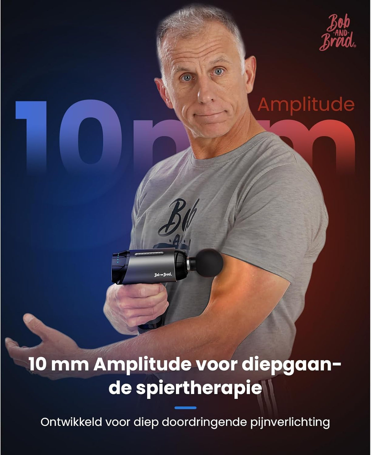 Massagepistool Voor Rug En Spieren – Massage Gun – Massagegeweer – Massageapparaat – Spiermassageapparaat – Met Warmte- En Koudefunctie – 10Mm Amplitude En 4000Mah Accu