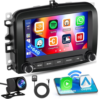 Autoradio – Auto Radio – Autostereosysteem – Autoradio 2 DIN – Geschikt Voor Voertuigen 2013-2019 – 7 Inch Touchscreen – Draadloze CarPlay en Android Auto