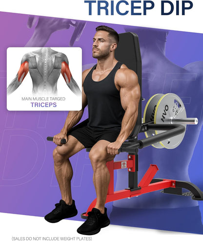 HVO Triceps machine dip machine seated triceps: triceps biceps training device tricep trainer for home sitting triceps printing machine seated tricep dip machine for strength training device - QUORE