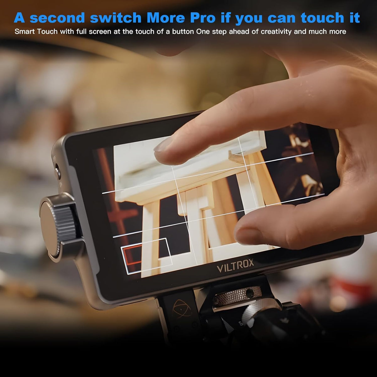 Viltrox DC-550 Pro 5,5 Inch Aanraakscherm Video-Monitor, On-Camera Uitvoer, Belichtings- en Focusassistent, Golfvorm 1200 Nits, 4K HDMI DSLR Externe Voor Sony, Canon