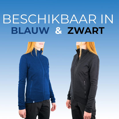 ALPIN LOACKER Merino jas voor dames 270 g/m² - de premium merinowol fleecejas, wollen jas voor outdoor en vrije tijd