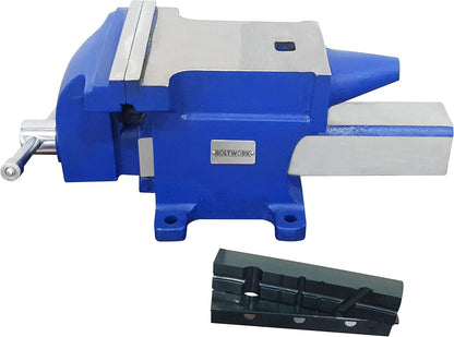 VORX Vice Bench Vice and Aambeeld Engineer's 2-in-1 Combo Vice met aambeeld 6 "kaak Bench Vice Engineer Workshop 18 KG Heavy Duty met magnetische zachte kaken