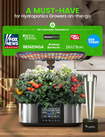 Hydroponisch Kweeksysteem – Hydrocultuursysteem – Kweekset – Indoor Kweekbak – Kruidenkweeksysteem – 21 Kweekpods – Automatische Irrigatie Via App & Wifi – 36W Full-Spectrum LED & 7,5L Watertank