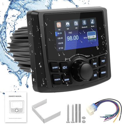 Marine Boat Stereo radio met MP5-speler, FM/AM-radio-ontvanger, waterdicht, voor boten, jacht, BZR, golfcart
