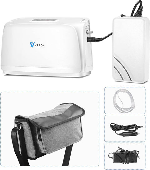 NT-03 - Zuurstofconcentrator - Oxygen Concentrator - Zuurstof Generator - Zuurstofpomp - Luchtreiniger - Pollen - Zuurstof - Draagbaar - 96% Concentratie - 3L/min - Wit