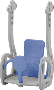 Glijbaan voor kinderen - 4 in 1 kinderglijbaan, schommel met basketbalstandaard, klimladder, schommel, tuinglijbaan voor binnen en buiten