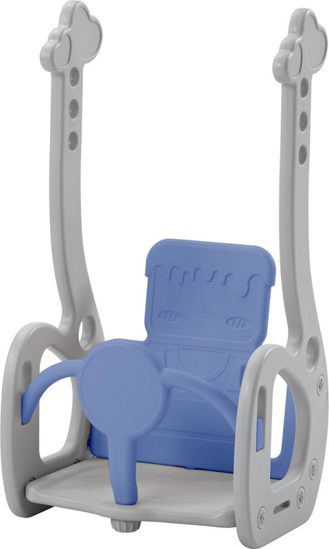 Glijbaan voor kinderen - 4 in 1 kinderglijbaan, schommel met basketbalstandaard, klimladder, schommel, tuinglijbaan voor binnen en buiten