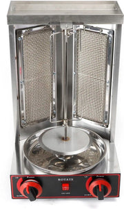 Kebab/Döner Grill - BBQ - Roestvrijstaal - 360° Roterend - 3000W - Barbecues - 2 Branders