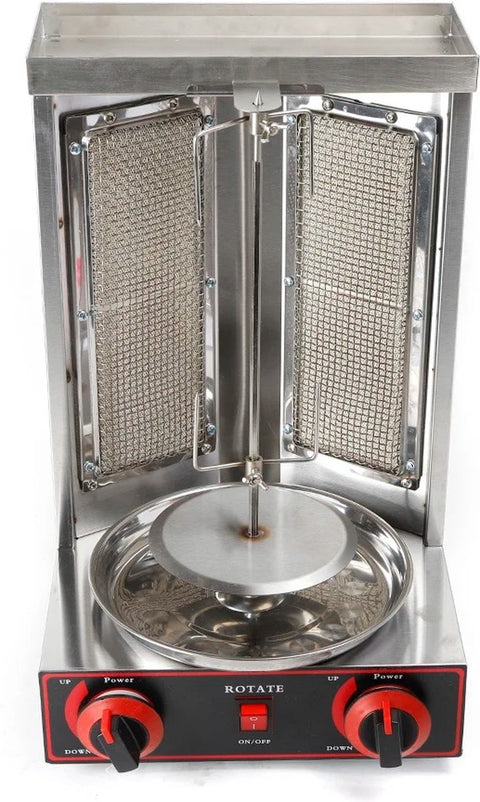 Kebab/Döner Grill - BBQ - Roestvrijstaal - 360° Roterend - 3000W - Barbecues - 2 Branders