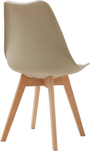 Eetkamerstoelen - Eetkamerstoel - Scandinavische Stijl - Kuipstoel - Ergonomisch - Set van 4 - Beige
