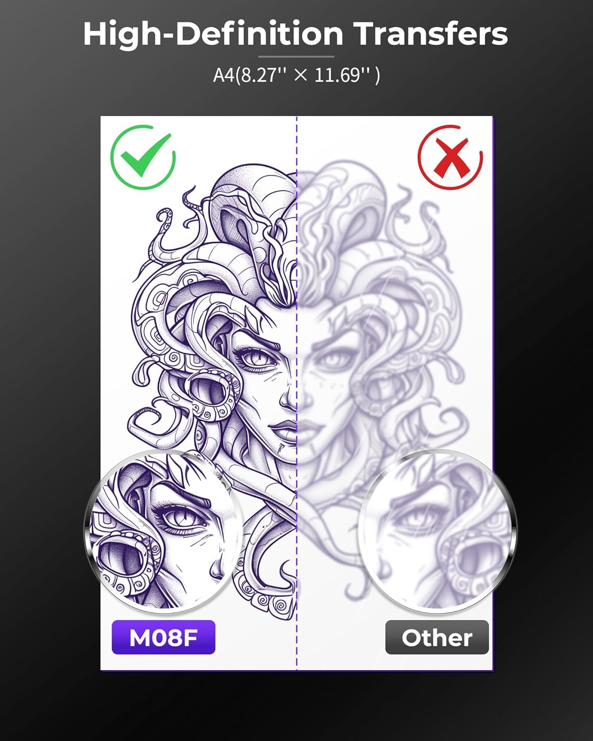 Tattoo Stencil Printer – Tattoo Printer – Tattoo Transfer Printer – Thermische Printer – Mobiele Tattoo Printer – Draadloos Bluetooth – Tot 140 Prints Per Batterij